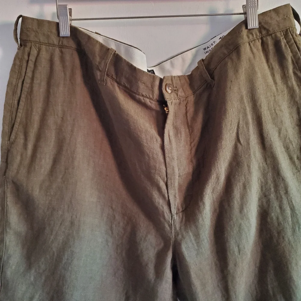 J.crew Men's 100% Linen Shorts Waist 40 9